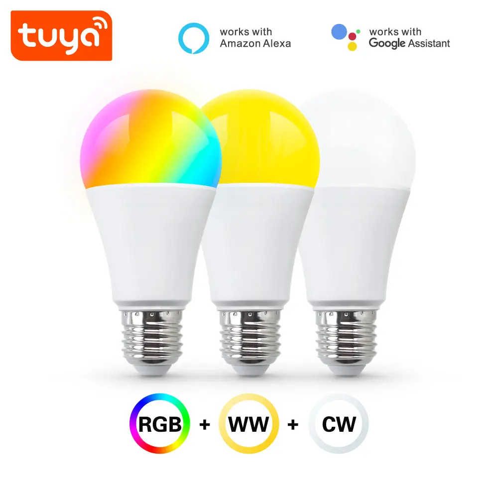 Best Price AC 85-265V 9W Tuya Smart App Control WiFi Mini RGBCW E27 LED Bulb PST-WFA19