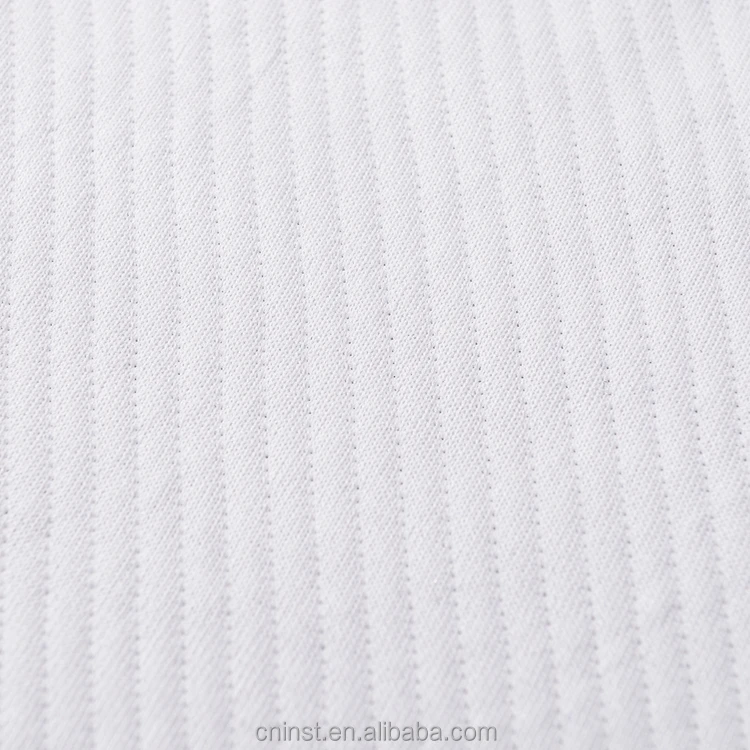 Customized White Quilted 100% Polyester Knitted Jacquard Mattress Fabric