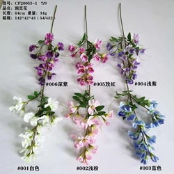 Wholesale Artificial Sweet Pea Blossom Flower Plant For Home Garden Decoration