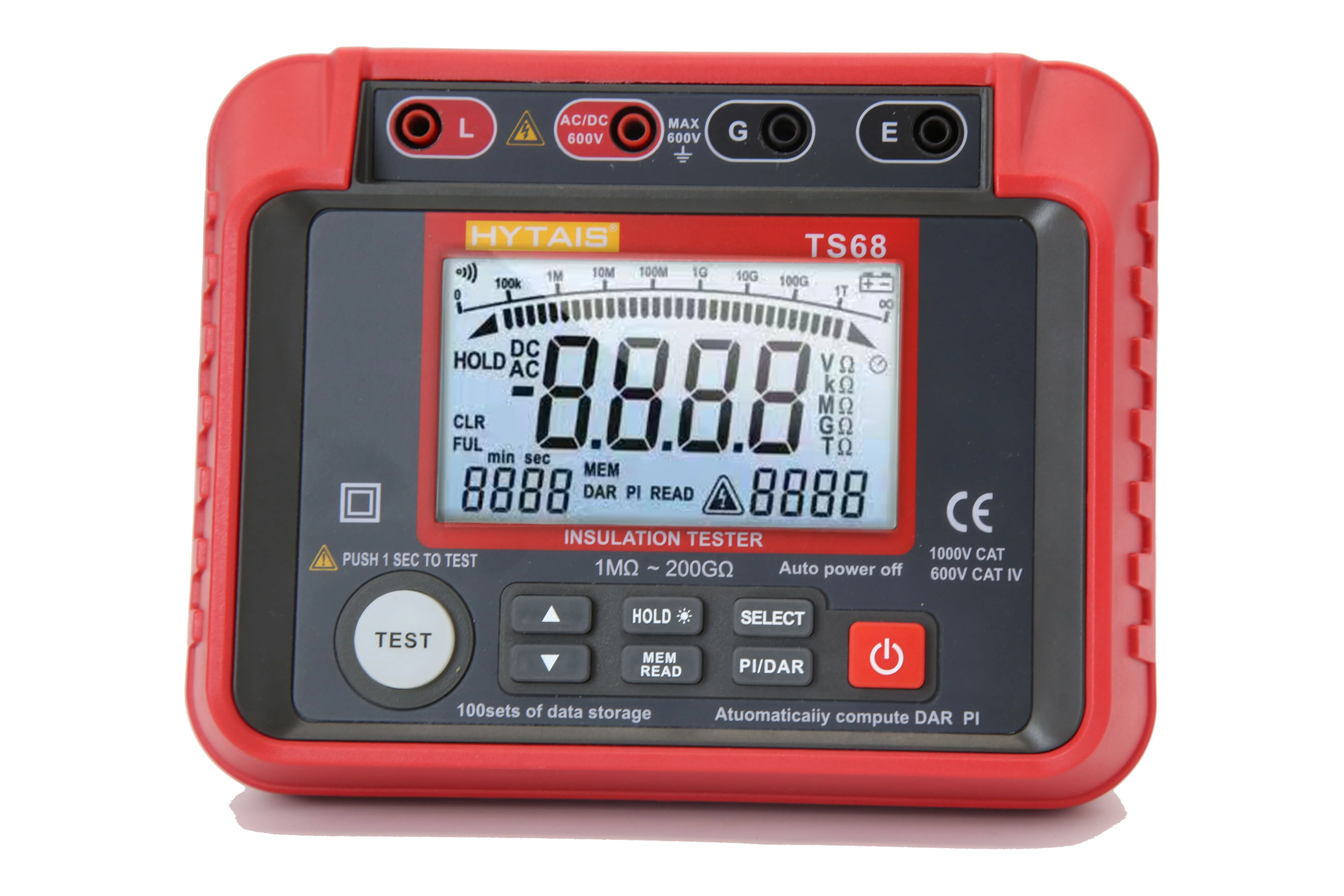 multi tester meter good quality digital Display Insulation Megger Meter Multimeter meter battery resistance