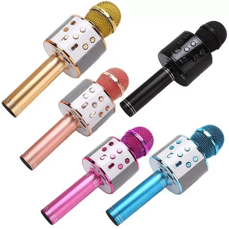 YLW Portable Mini Wireless Kids Karaoke Handheld Microphone With Speaker For Home Party KTV Music Singing Playing