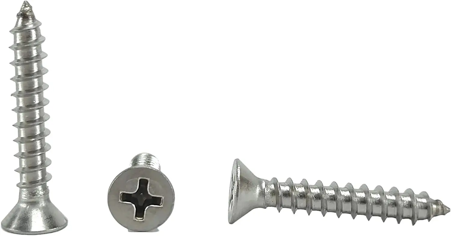 GB/T846 Screws China Wholesale Factory Direct 304 Stainless Steel Cross Recessed Countersunk Head Self-Tapping Screws For Wood