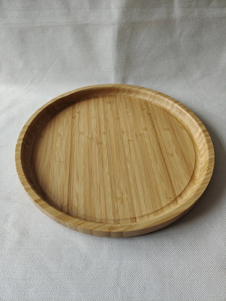 Новый высококачественный бамбуковый поднос, Круглый квадратный безопасный экологически чистый бамбуковый поднос