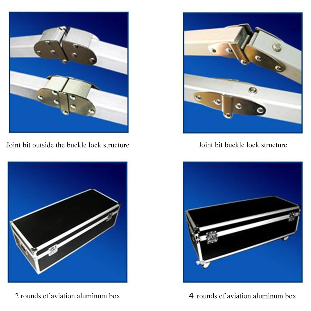 Savicto Portable 200 inch front and rear material large flight case quick folding projector fast fold projection screen