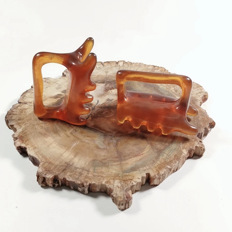 Best Quality Pure Acrylic Resin Gua Sha Mushroom Crystal Guasha Mushrooms Scraping Massage Tools for Face Sculpture