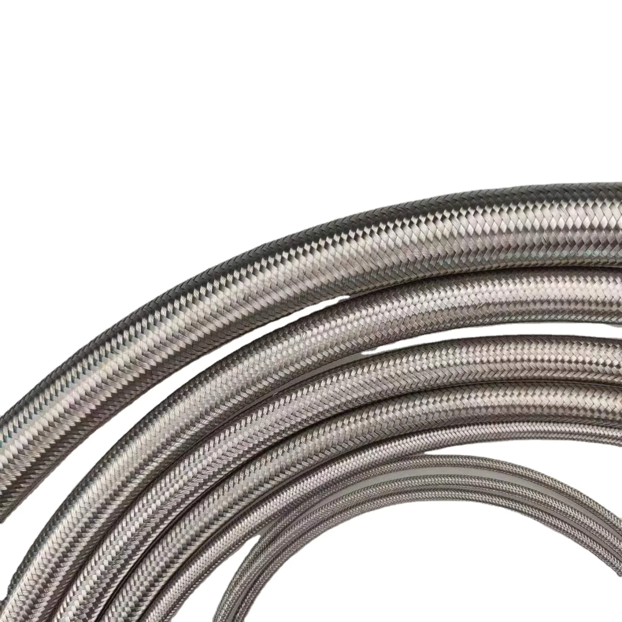 Corrosion Resistance Stainless Steel Braided PTFE Hose Adapt Hot Oil Environment