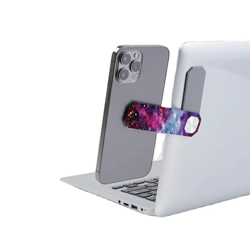 Side Mount Clip on Monitor Magnetic Laptop Stand with Phone Holder Computer Expansion Bracket for iPhone Smartphone Cellphone