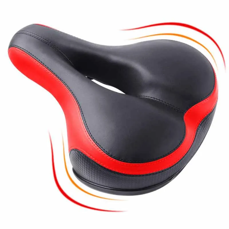 High quality leather thickened extra soft bicycle saddle thickened wide road bicycle saddle bicycle seat cushion seat