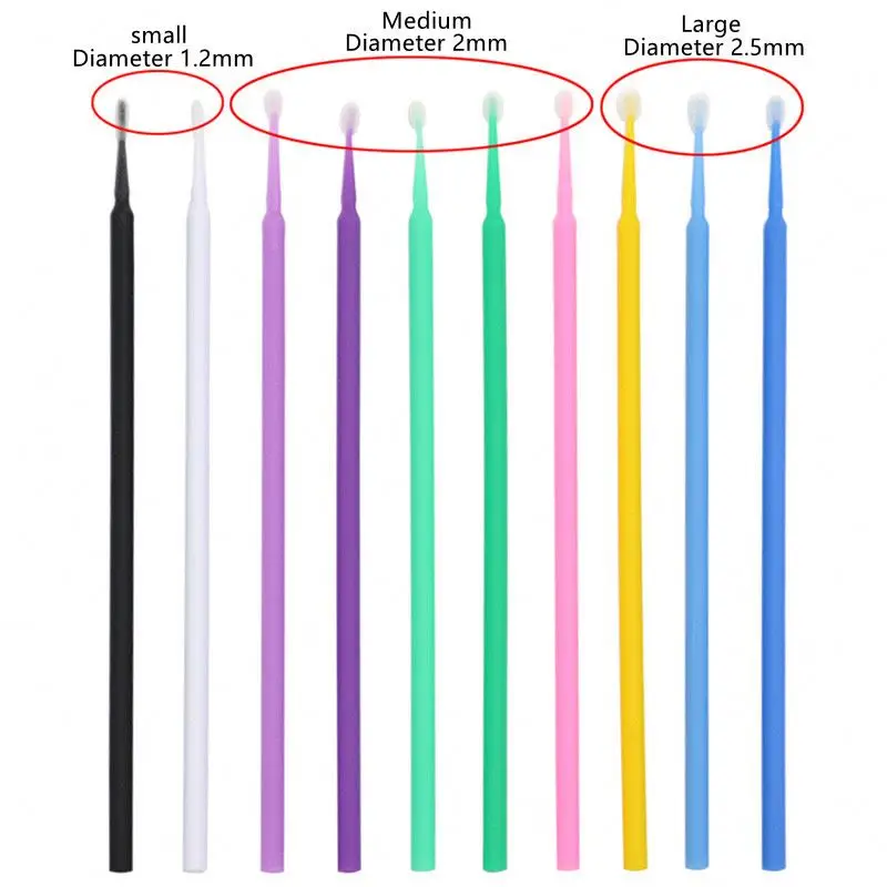 Dental micro applicator micro brush applicator for eyebrow extensions ,sy5f microswabs