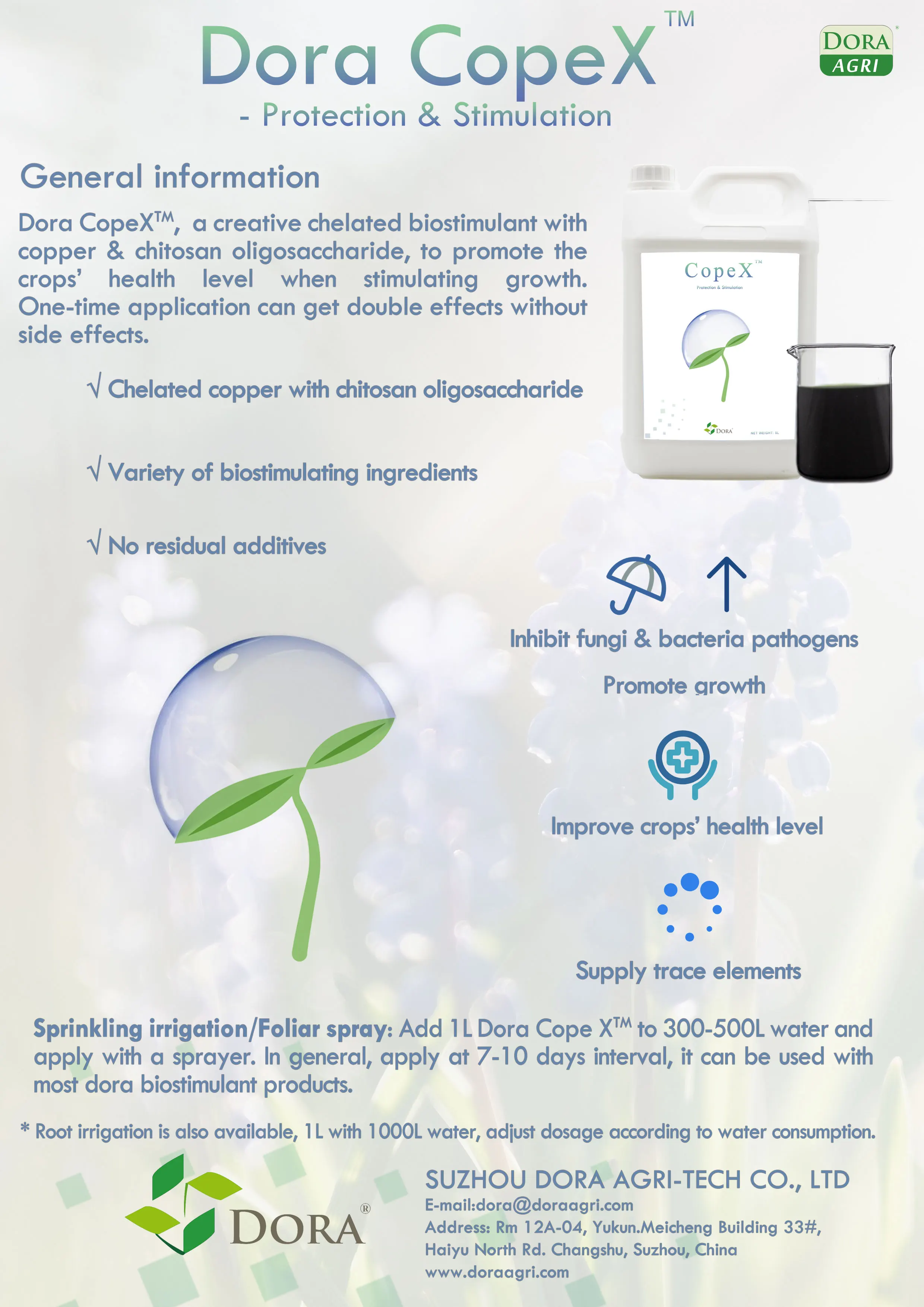 Agricultural Nematode Killing Functional Copper Liquid Agriculture Chitosan Fertilizer