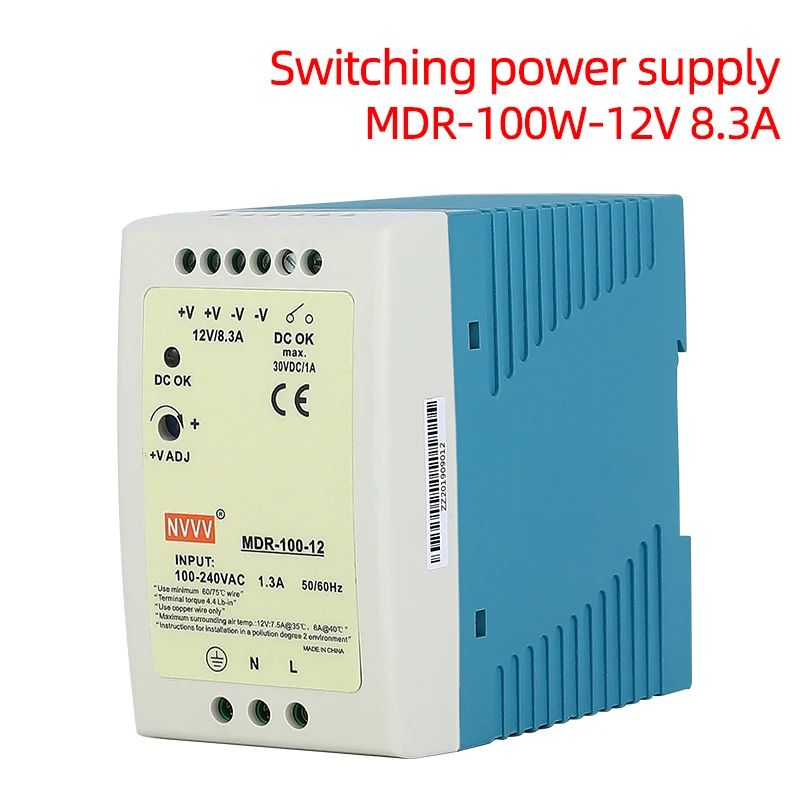 Wholesale 100W Power Supply 12V 8.33A 220V AC DC Switching Din Rail Power Supply MDR-100-12