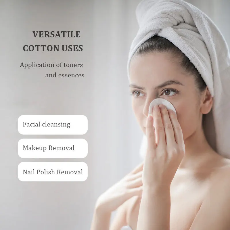 Cosmetics Disposable Makeup Cotton Facial Pads 100% Pure Cotton Pads for Removing Makeup Nail Polish and Cleansing Face