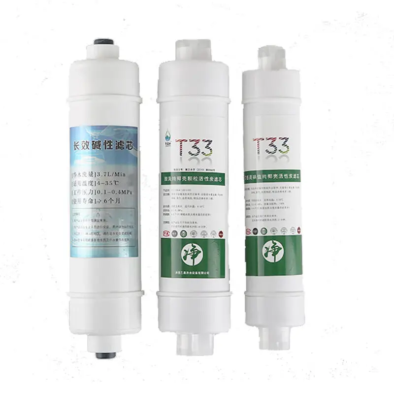 Good price household ro system post inline alkaline water filter cartridge t33