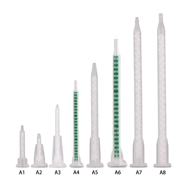 Bayonet Static Mixing Nozzle Dispenser Plastic Epoxy AB Cartridges Glue Gun Mixer Tube