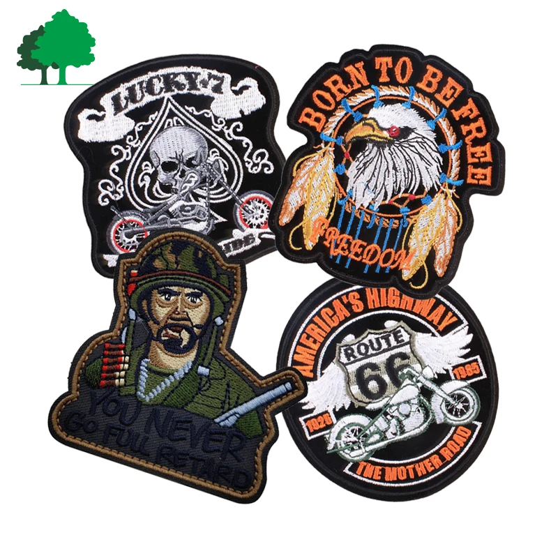 Cutomization Paper Backing Karate Embroidered Patches Polyester Machine Embroidery Sew-On Patches