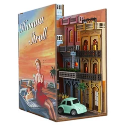 Havana Stroll Diy Diorama 3d Puzzle Wood Craft Book Nook Christmas Gift For Girls