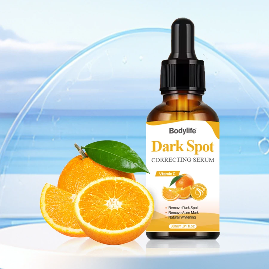 OEM Herbal Freckle Lightening Skin Care Korean Vitamin C Dark Spot Removal Corrector Serum For Face Treatment