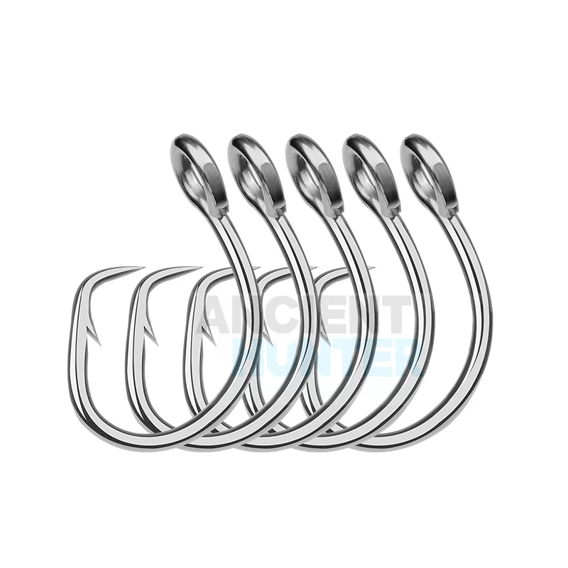 Ancient Hunter Stainless Steel Sea Fishing Hook 11/0 12/0 13/0 14/0 15/0 16/0 Stone Spotted Shark Hook Large Marine Fish Hook