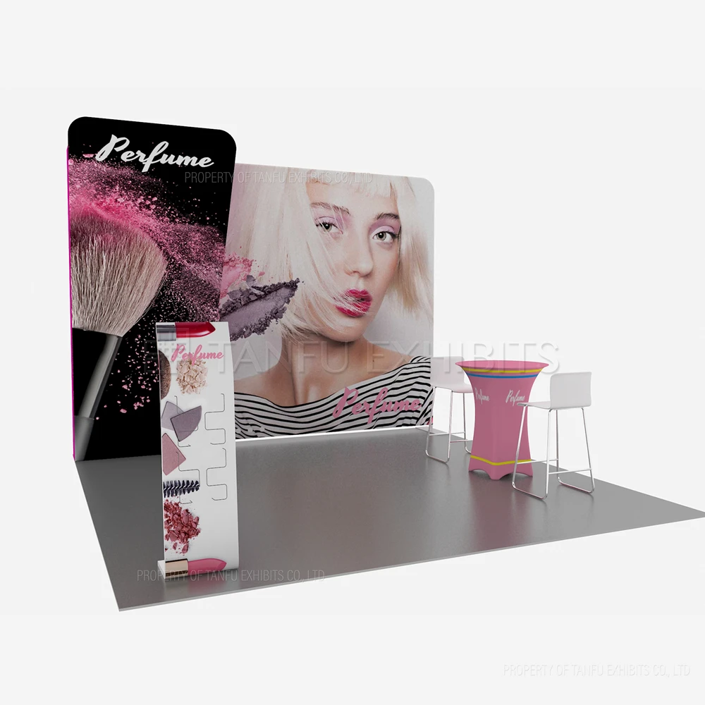 3 x 3 Exhibition Trade Show Booth Make Up Display Stand Cosmetic