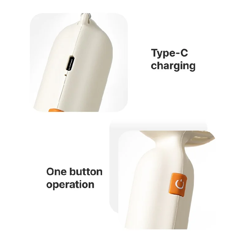 2024 New Strong Wind 5 Speeds Quiet Small Handheld Portable Electric Fan Stand Desk USB Rechargeable Sports Pocket Mini Fan