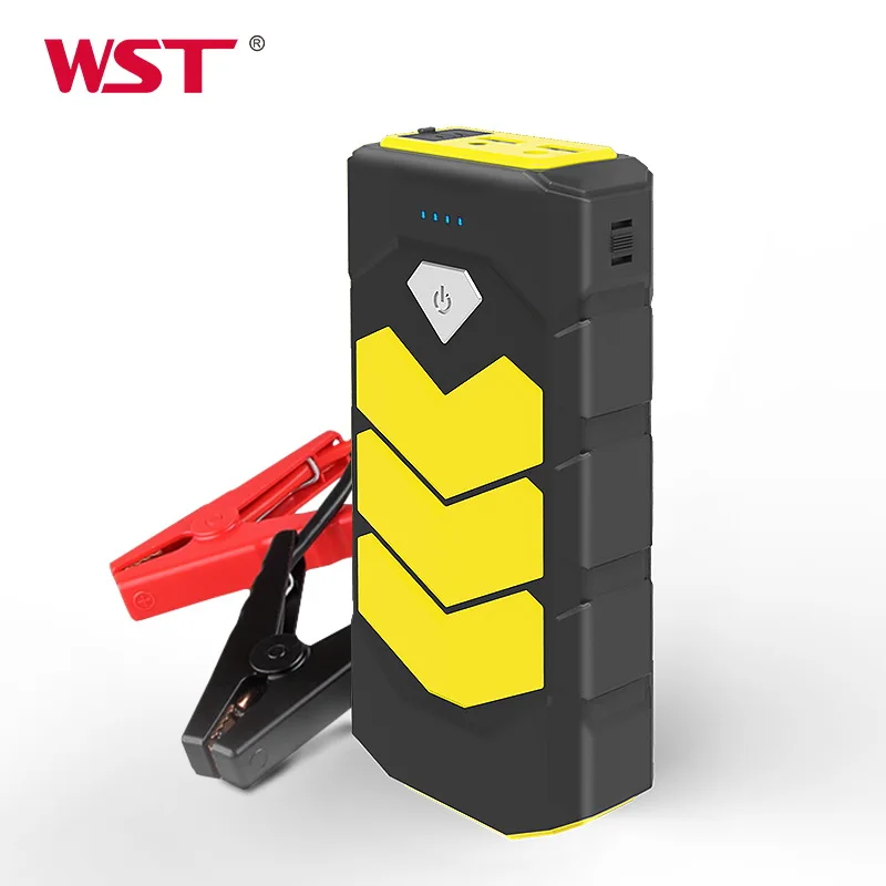Hot selling 400A peak 10000mAh portable car jump starter battery booster with car jump cable and LED flash light