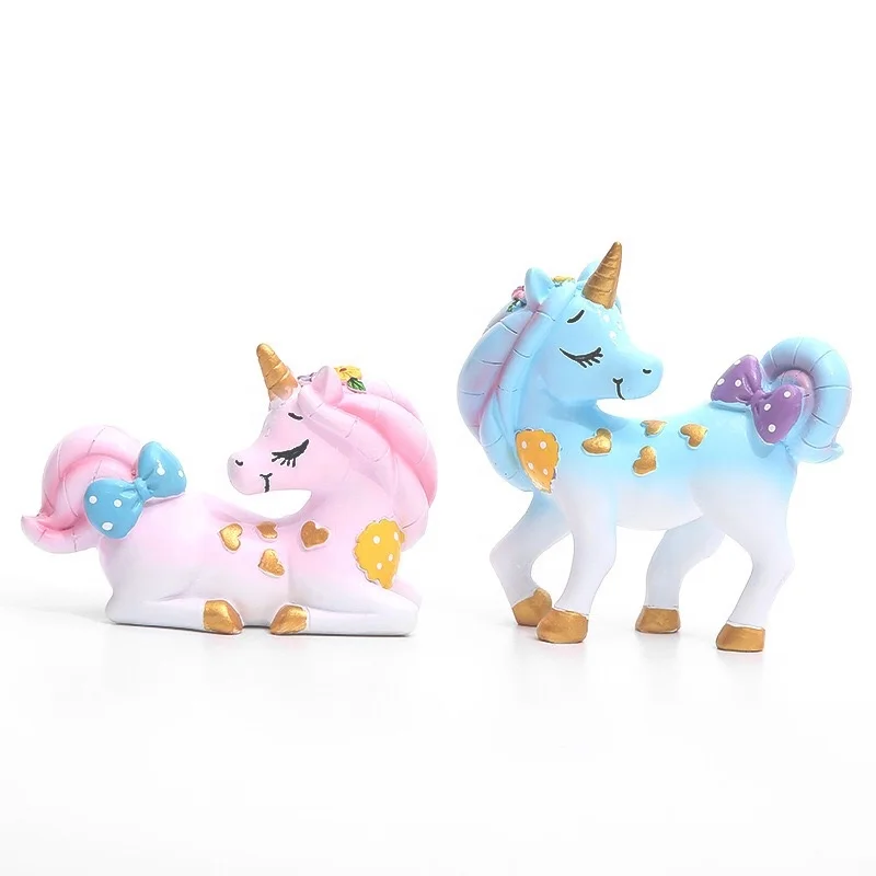 2020 wnicorn Cake Topper Resin Pic For Birthday Party Decoration Unicorn The Little Pony