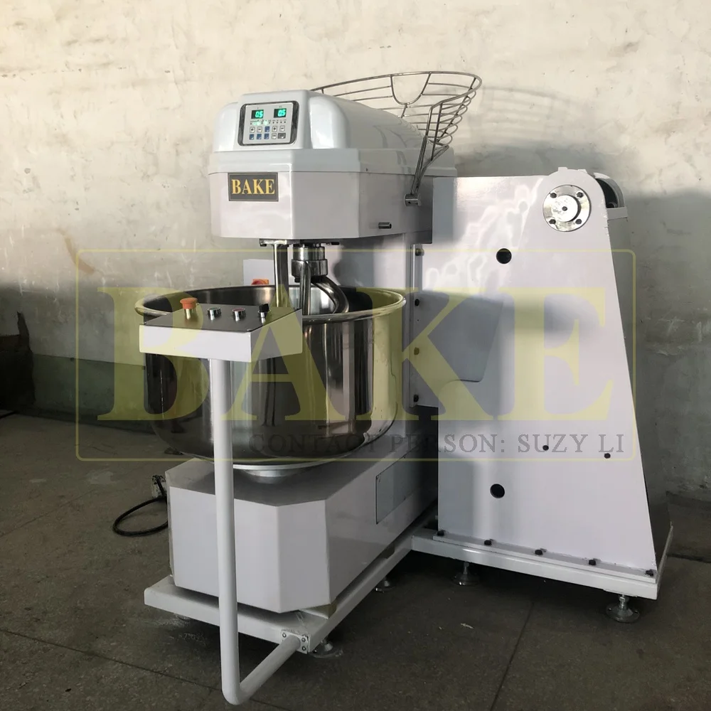 commercial heavy duty spiral mixer 125kg flour mixer,200kg bread self-tipping dough mixer