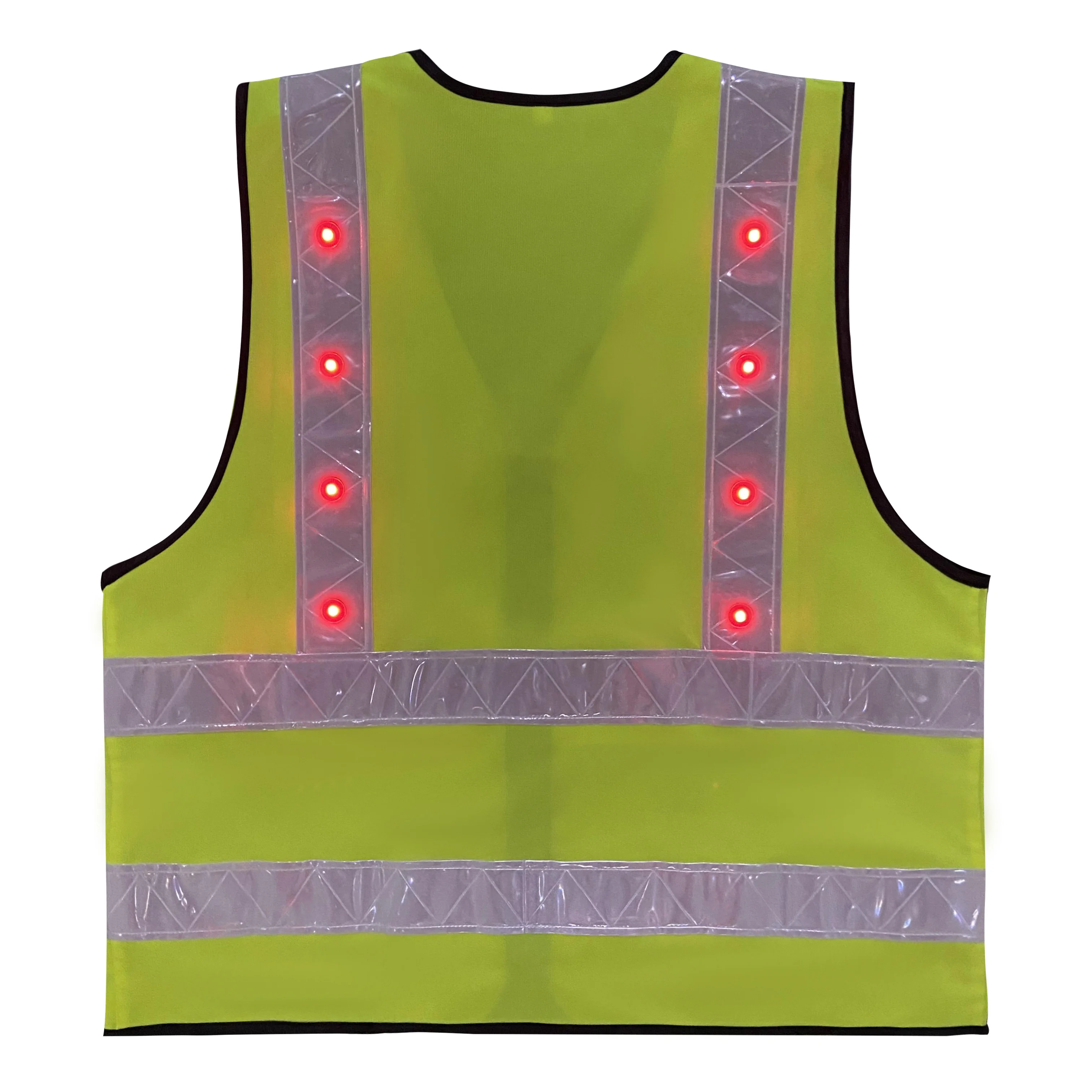 Customizable construction luminous gear reflector vests reflective jacket with lights led safety vest