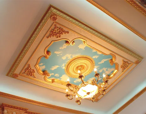  Multiple Styles European Luxurious Ornate Palace PS Artistic Ceiling for