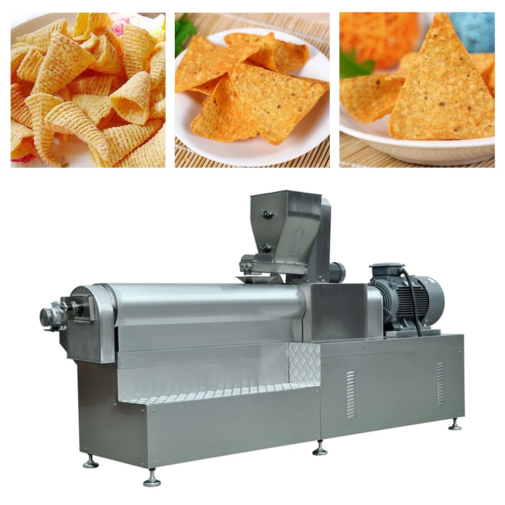 Best price CE automatic fried flour chips snack fry corn chips making processing machine