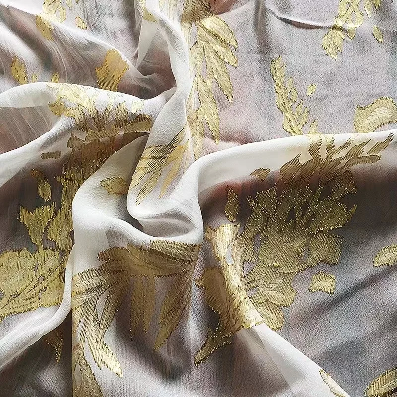 Silk Metallic Lurex fabric width 138cm ombra dyeing fabric silk jacquard lurex fabric