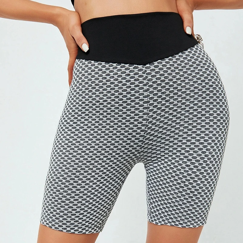 Байкерские колготки с высокой талией tik tok, женские леггинсы для занятий йогой