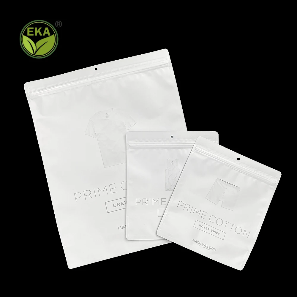 Matte Rib Tank Plastic Zip Packaging Zipper Bag Man Boxer Brief Packaging Poly Frosted Ziplock Bag