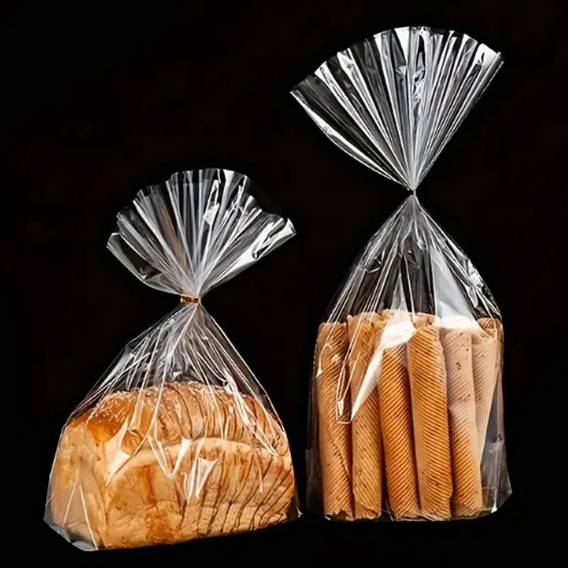 Clear Plastic Flat Treat Bags For Bakery Transparent Toast Bread Packaging Bag BOPP Flat Pocket Baked Food Plastic Bag