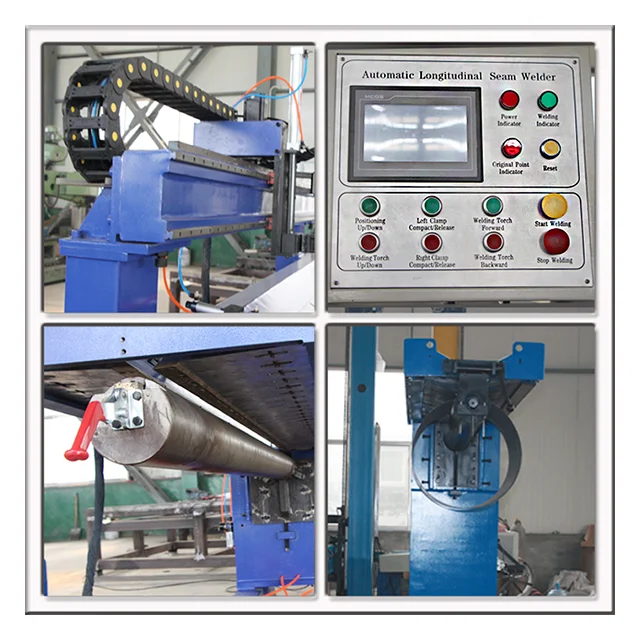 TIG MIG MAG PAW SAW welding longitudinal seam welding machine by pneumatic pressing clamp