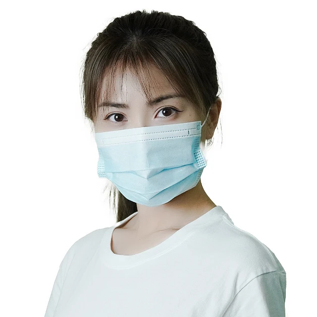 Source manufacturers sell 2020 disposable medical blue masks 3 ply disposable face mask