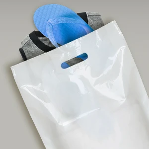 Factory price wholesale cheap custom logo printed ldpe hdpe plastic die cut carrier shopping packaging bags