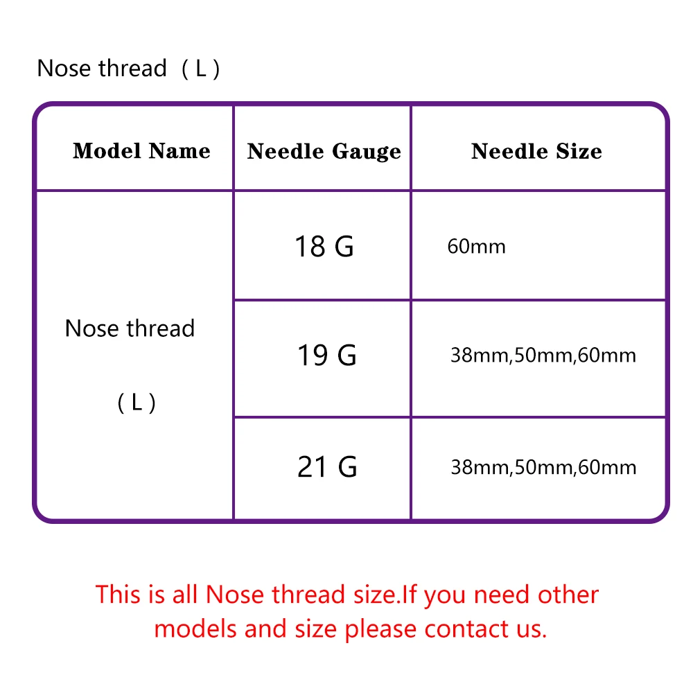 New Technology Pcl Type L Nose Cog Threads 21g 60mm For Nose Lifting