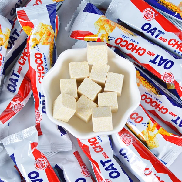 Wholesale Oat Chocolate Choco Cube Compress Hard Candy