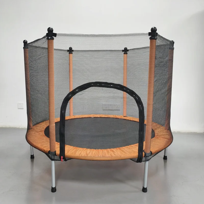 Zoshine Mini 55inch Indoor Unisex Steel Safety Net Green Trampoline Kids Sports Home Use PVC Plastic Foam both Boys Girls