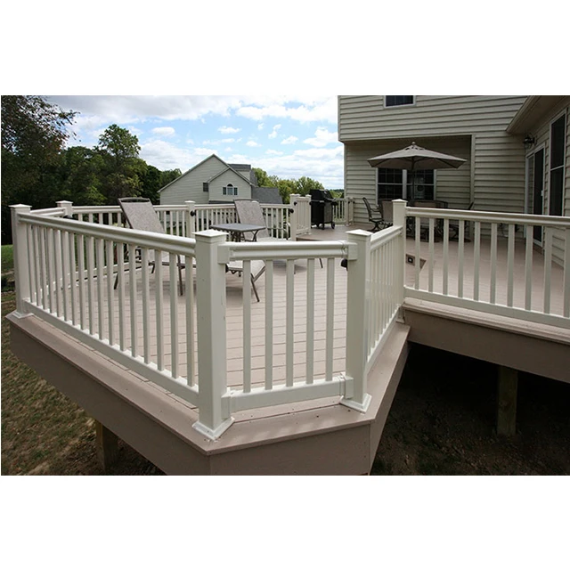 Longjie Factory Direct Price Used for Home and Stair Railing White Modern PVC Railing Fence