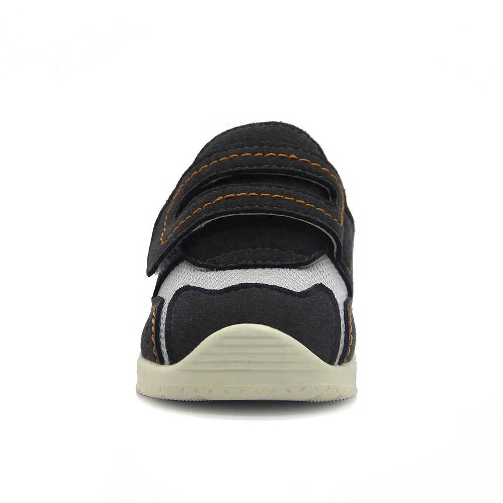 Factory customized high quality soft mesh upper and micro PU leather super stable toddler shoes for baby