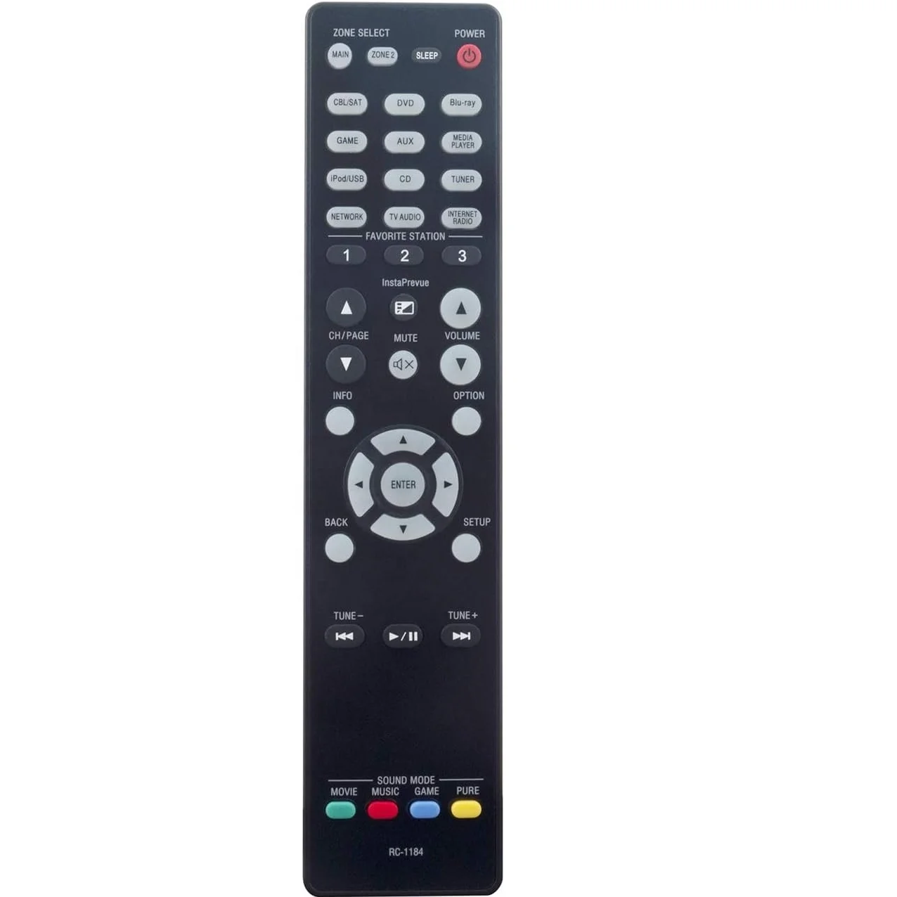New RC-1184 RC1184 Replace Remote Control fit for Denon AV Stereo Receiver AVR-X3000