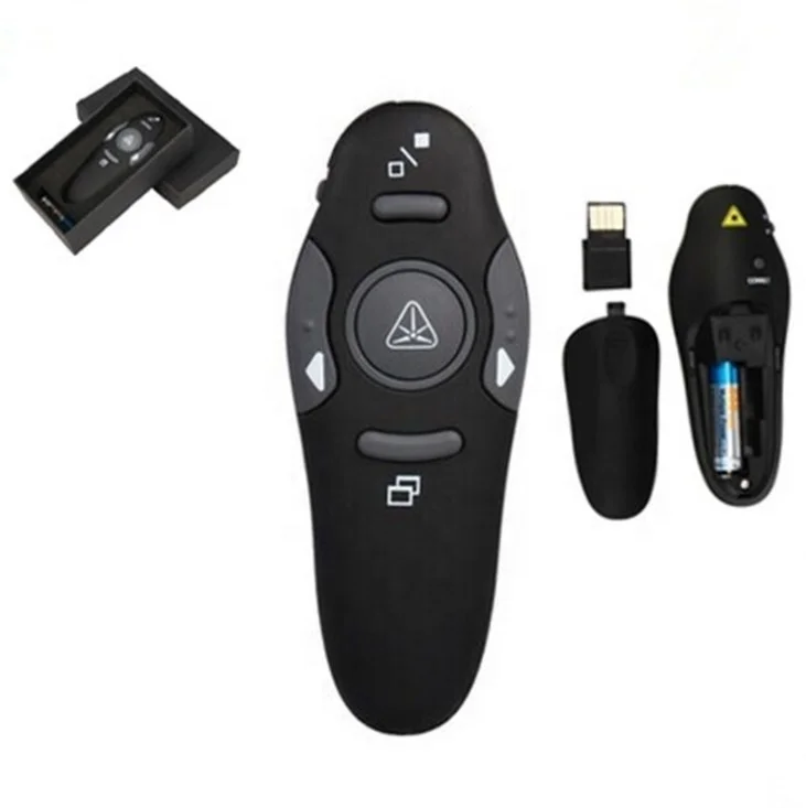 2.4g high power Wireless remote red laser pointer presenter for USB remote control Ppt presentation