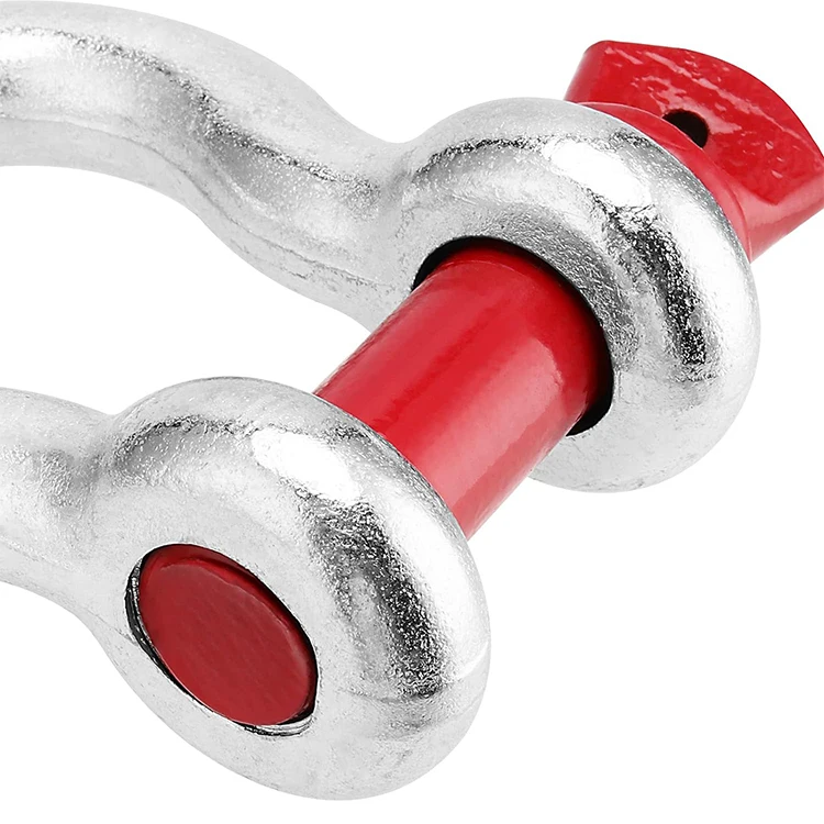 20 Ton G2130 european type large brass carabiner d bow staples shackles nut and bolt with screw pin