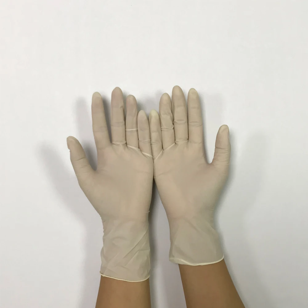 Gants medical poudrier en латекс gants белый