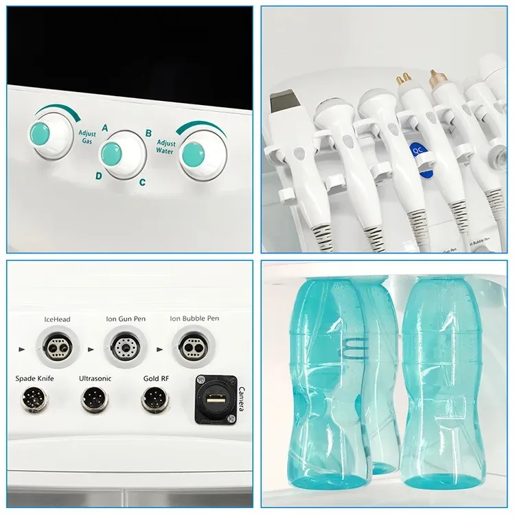 7 in 1 Smart Ice Blue Oxygen Facial RF Aqua Skin Dermabrasion Hydrofacials oxygen hydra Machine