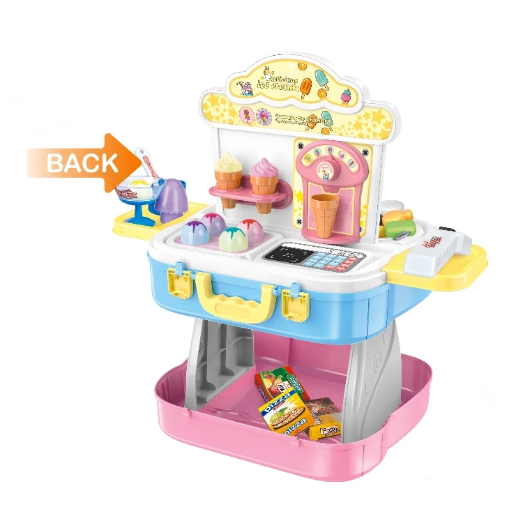 
Chinese manufacturer wholesale high-quality baby and children toys play ice cream shop and barbecue shop toy set 