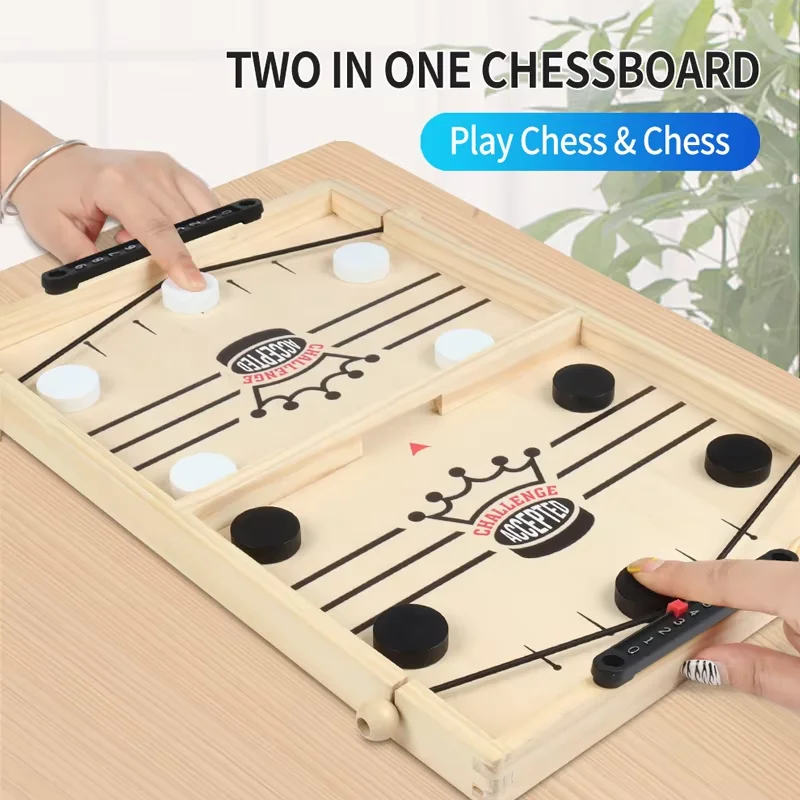 Table Hockey Toy Parent-Child Interactive Family Party Catapult Eject Game Chess Fast Sling Puck Desktop Battle Board Games