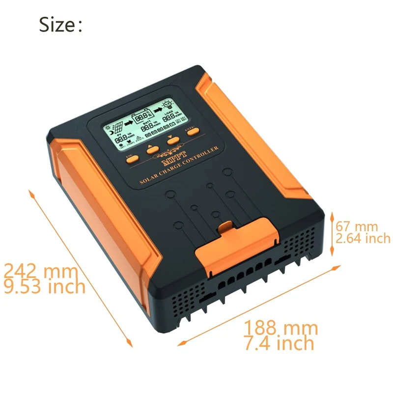 Smart Solar Panel Controller Regulator 48v 36v 24v 12v Dc Output 30a 40a 50a 60a 100a MPPT Solar Charger Controllers